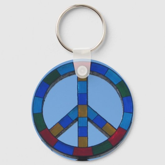 海ビーチ和平標識 キーホルダー (正面)