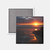 海ビーチ夕日 マグネット (正面/裏面)