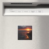 海ビーチ夕日 マグネット (インサイチュ (食洗機))