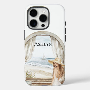 海ビーチ女性 iPhone 16 PROケース