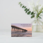 海ビーチ桟橋サンセットフォトトラベルツーリズム 名刺 (スタンド正面)