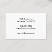 海ビーチ桟橋サンセットフォトトラベルツーリズム 名刺 (裏面)