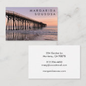 海ビーチ桟橋サンセットフォトトラベルツーリズム 名刺 (正面/裏面)