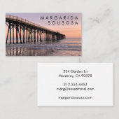 海ビーチ桟橋サンセットフォトトラベルツーリズム 名刺 (正面/裏面)