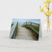 海ビーチ歩道 カード (黄色い花)