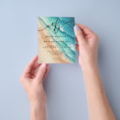 海ビーチ水の色の署名We do チラシ (手)