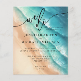 海ビーチ水の色の署名We do チラシ