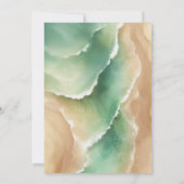 海ビーチ水の色エレガント夏 セーブザデート (裏面)