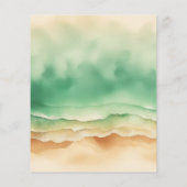 海ビーチ水彩夏グリーンサン チラシ (裏面)