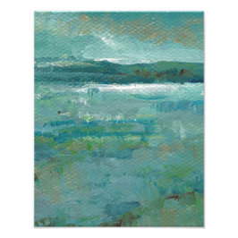 海ビーチ沿岸抽象芸術絵画ズ フォトプリント           