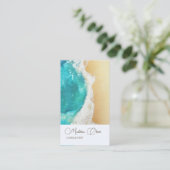 海ビーチ沿岸旅行プロフェッショナル スタイリッシュ 名刺 (スタンド正面)