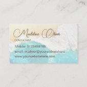 海ビーチ沿岸旅行プロフェッショナル スタイリッシュ 名刺 (裏面)