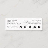 海ビーチ波サンセット自然フォトトラベル スキニー名刺 (裏面)