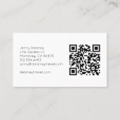 海ビーチ波サンセット自然フォトトラベルQR 名刺 (裏面)