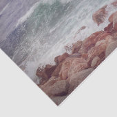 海ビーチ波ティール（緑がかった色）航海のデジタルアー絵を描ト 薄葉紙 (詳細)