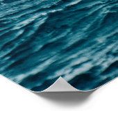 海ビーチ波自然写真 ポスター (角)