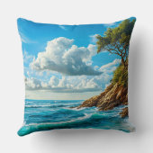 海ビーチ波 クッション (裏面)