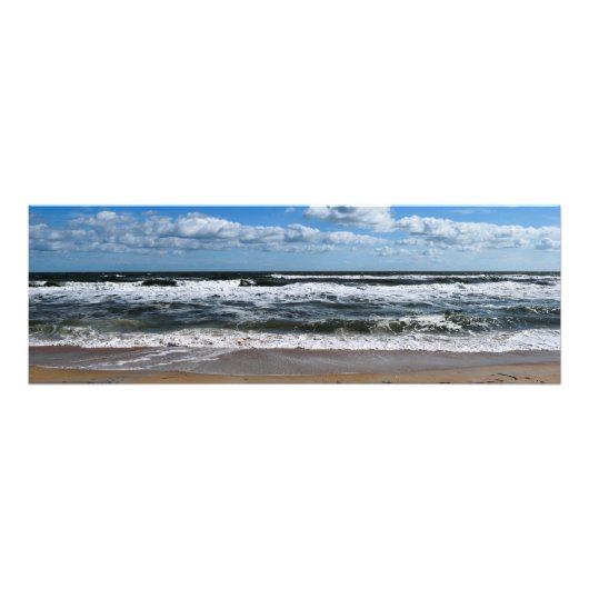 海ビーチ波 フォトプリント            (正面)