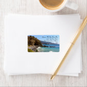 海ビーチ海岸線 ラベル (インサイチュ)