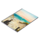 海ビーチ砂丘の油絵 ノートブック (左側)