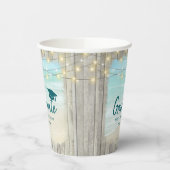 海ビーチ素朴ウッドライト研究科パーティー 紙コップ (左)