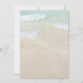 海ビーチ結婚式テーブル番号名一覧カード 招待状 (裏面)