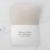 海ビーチ結婚式ハート カード (内部)