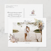 海ビーチ結婚式有志フォトカードはがき ポストカード (正面/裏面)