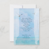 海ビーチ結婚式記念日ディナーパーティー 招待状 (裏面)