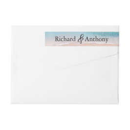 海ビーチ結婚式 ラップアラウンドラベル