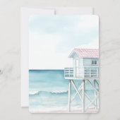 海ビーチ結婚沿岸 招待状 (裏面)