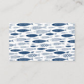 海ビーチ航海の魚のパターン 名刺 (裏面)