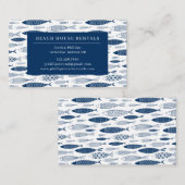 海ビーチ航海の魚のパターン 名刺 (正面/裏面)