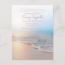 海ビーチ葬儀お祝いの生活 ポストカード