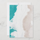 海ビーチ葬儀フォトお祝いの生活 招待状 (正面)