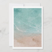 海ビーチ葬儀フォトお祝いの生活 招待状 (正面)