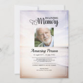 海ビーチ葬儀招待状 招待状 (正面)