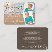 海ビーチ葬儀記念カスタム写真 名刺 (正面/裏面)