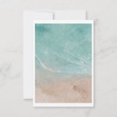 海ビーチ葬式ありがとう悔やみや弔慰 ノートカード (裏面)