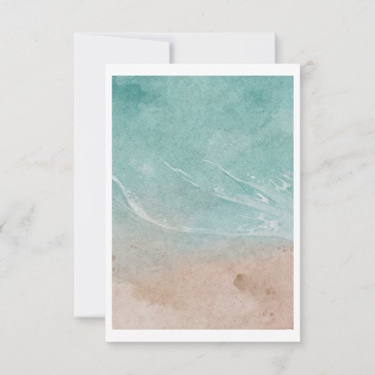 海ビーチ葬式ありがとう悔やみや弔慰 ノートカード (裏面)