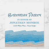 海ビーチ誕生会 ワインラベル (シングルラベル)