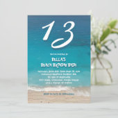 海ビーチ誕生日会子供へ 招待状 (スタンド正面)