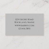 海ビーチ貝殻海草昆布海藻 名刺 (裏面)