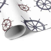 海ビーチ赤と青のヘルムズ ラッピングペーパー (ロールコーナー)