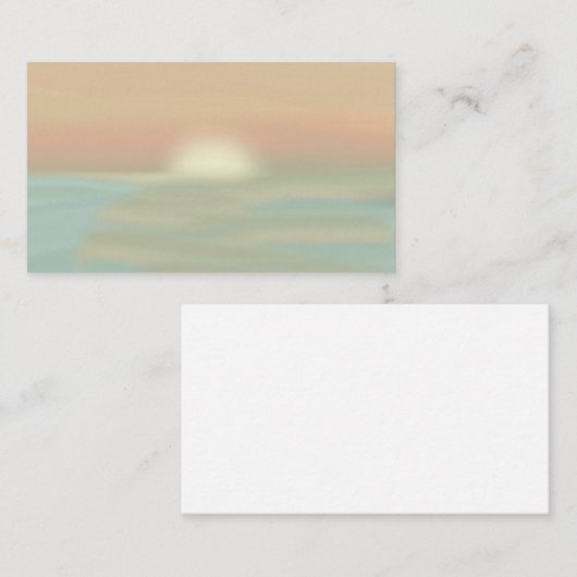 海ビーチ風光明媚なサンセットライフコーチ名刺 名刺 (正面/裏面)