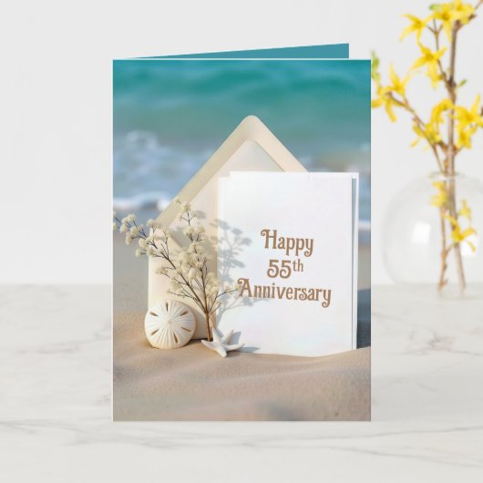 海ビーチ55周年記念 カード (黄色い花)
