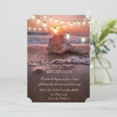 海ビーチ、シーシェルライトウェディングレセプション 招待状 (スタンド正面)