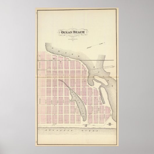 海ビーチ、ニュージャージー ポスター (正面)