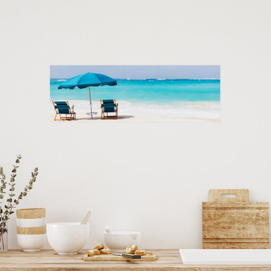 海ビーチ ポスター (キッチン)