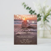 海ビーチ、ライトシーシェルリハーサルディナー 招待状 (スタンド正面)